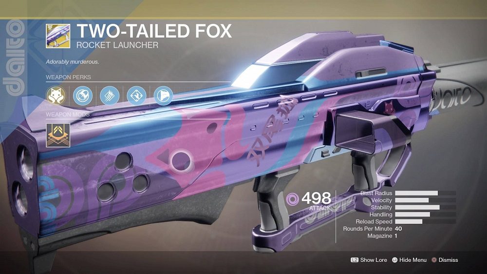 destiny 2 forsaken best weapons two-tailed fox