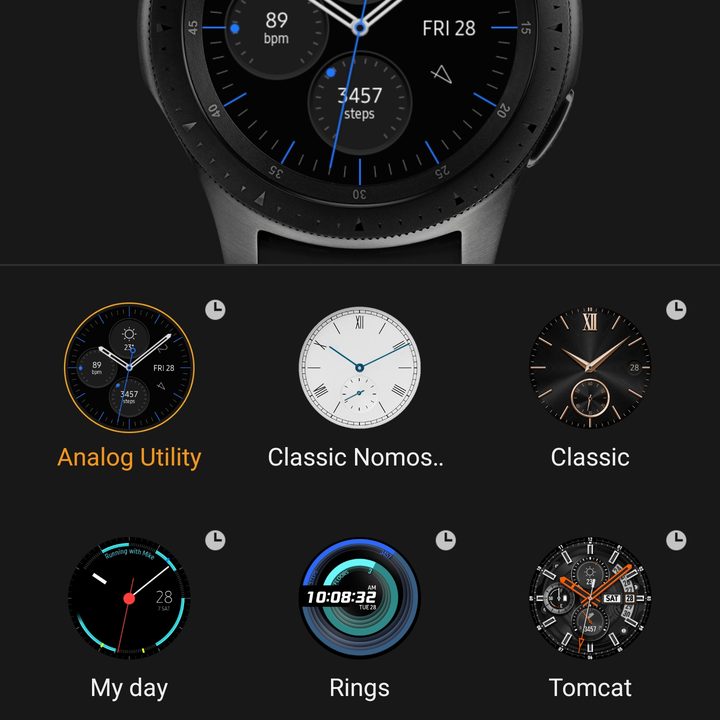 galaxy watch app screen watchface