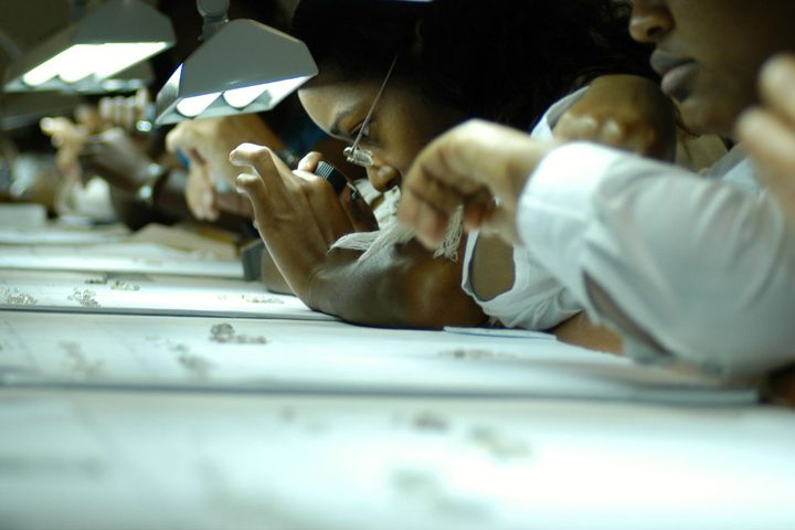 examining minerals