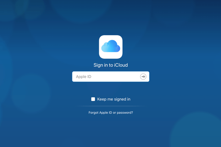 icloud login screen browser