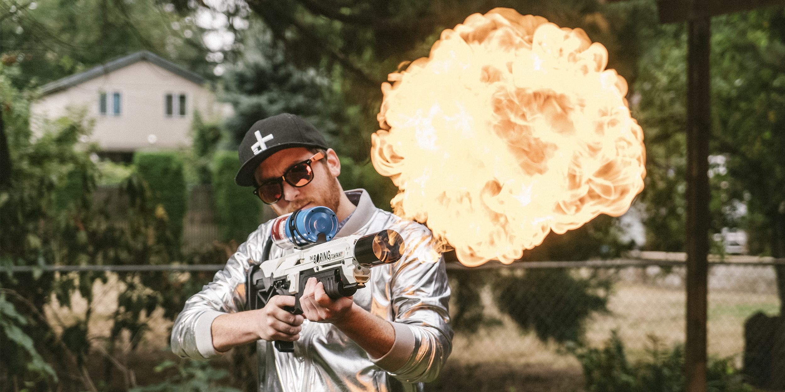 The Not a Flamethrower blast of fire