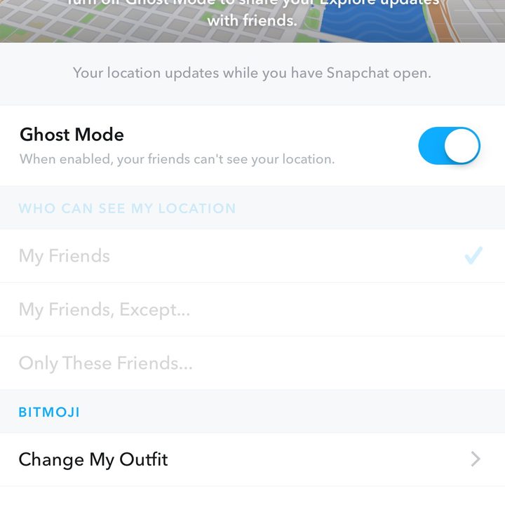 how to turn off snapchat map settings