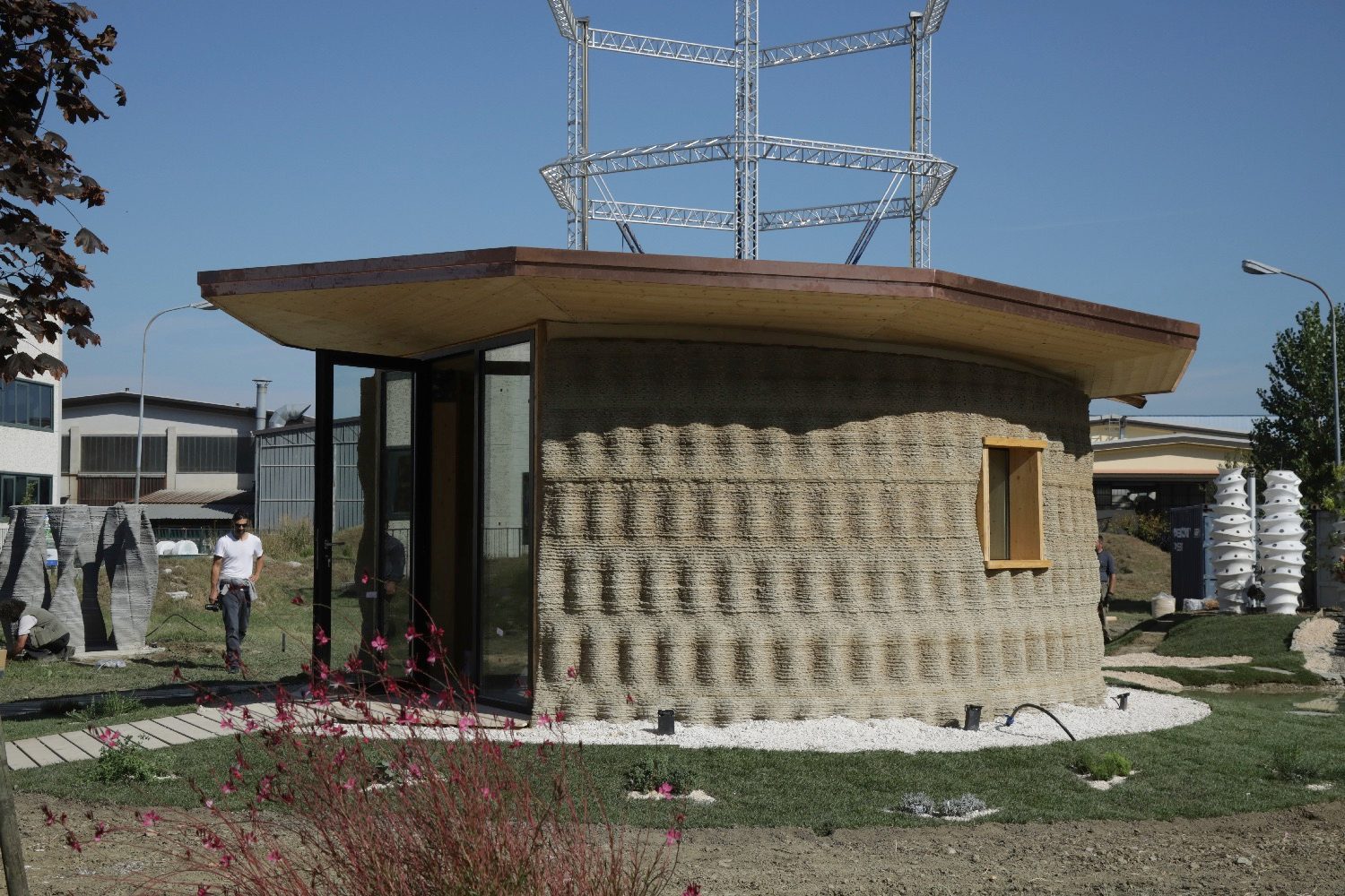 wasp 3d printing earth material printed house gaia italy photo1