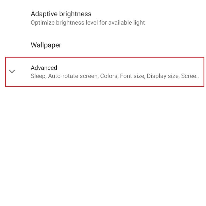 google pixel 3 settings advanced display