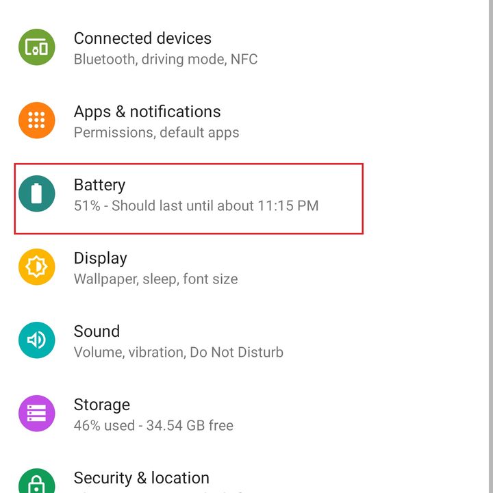 google pixel 3 settings battery