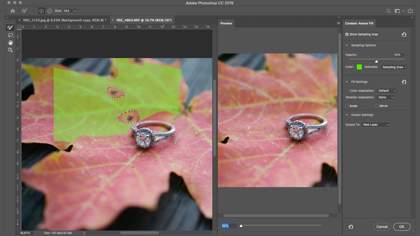 how to remove an object in photoshop content aware fill cafgreenselectionleaf