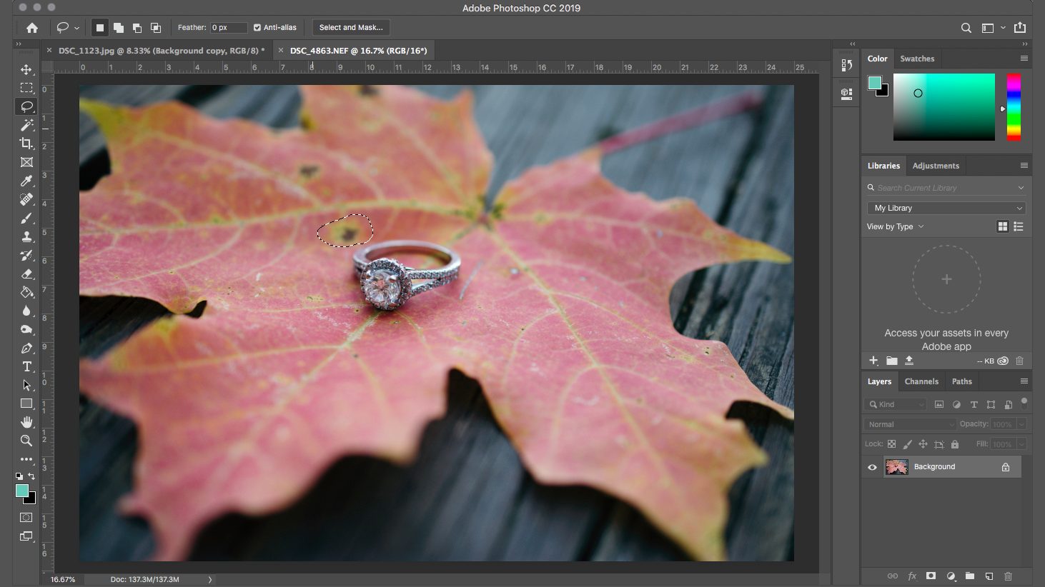 how to remove an object in photoshop content aware fill cafselectionleaf