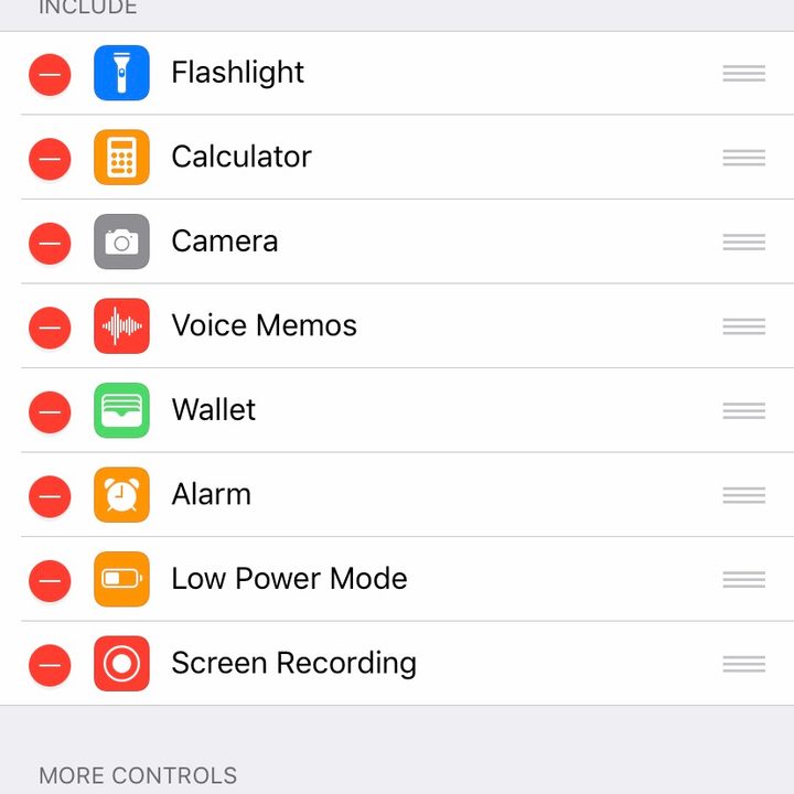 iphone xr settings control center 1
