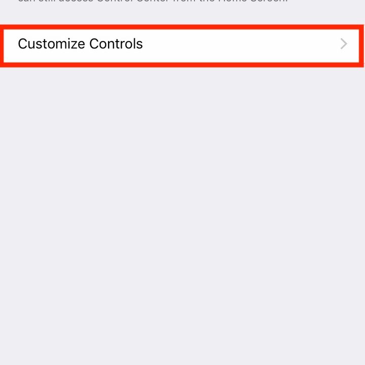 iphone xr settings control center 2