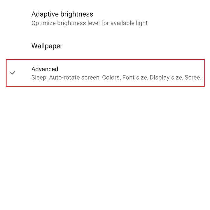 google pixel 3 settings display advanced