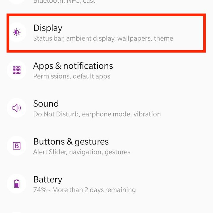 lg v40 thinq settings display