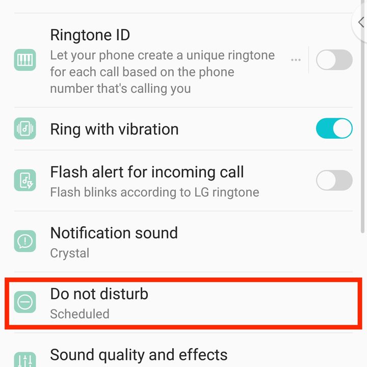 lg v40 thinq settings dnd 2
