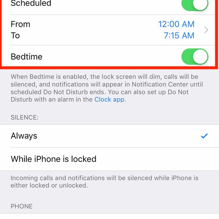 iphone xr settings do not disturb 1