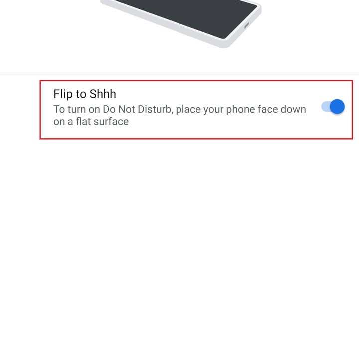 google pixel 3 settings flip to shhh