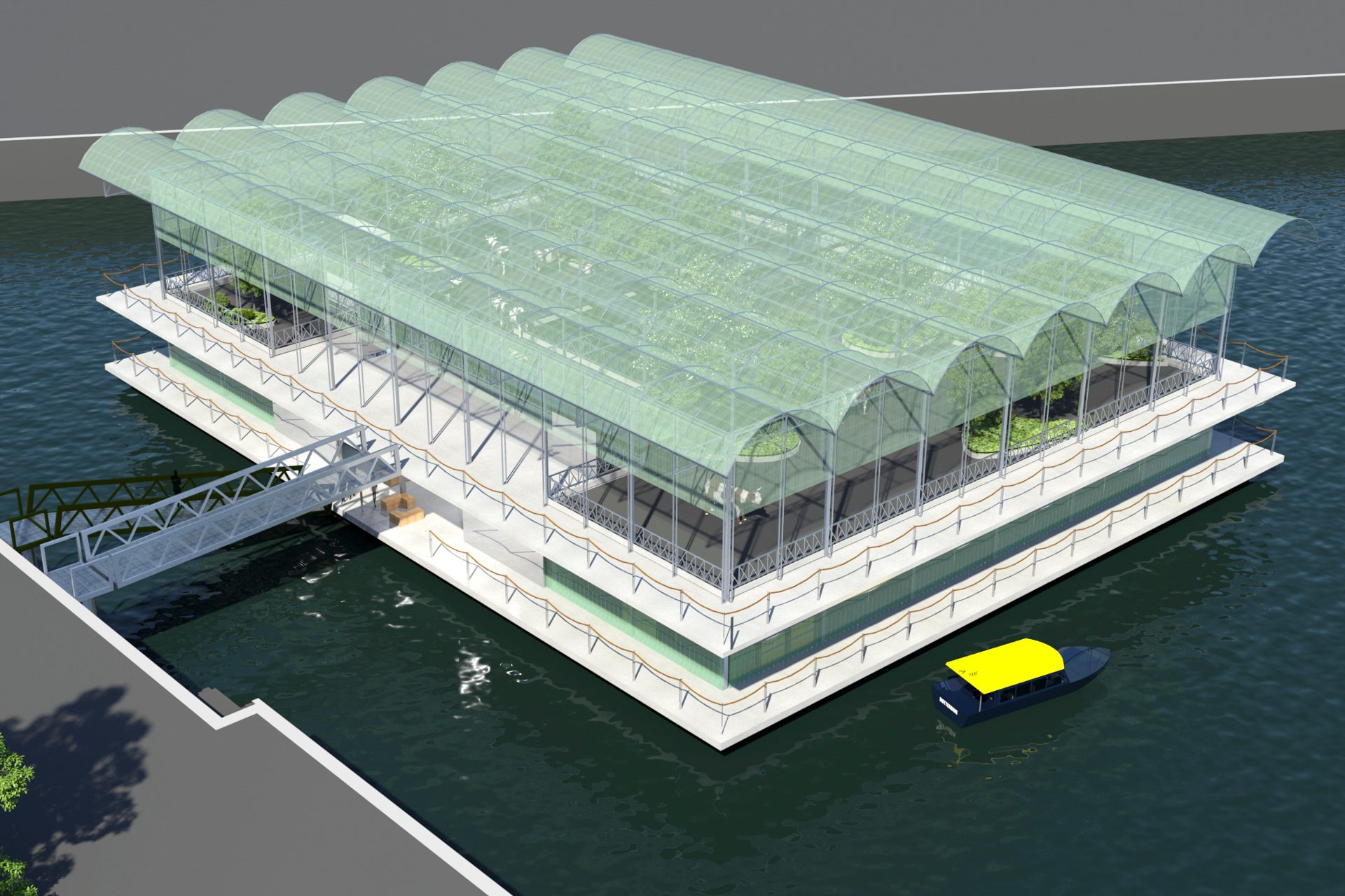 High angle | Concept Art for the Floating Farm