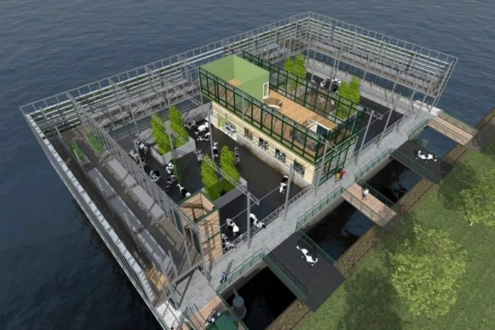 Low angle no roof | Concept Art for the Floating Farm