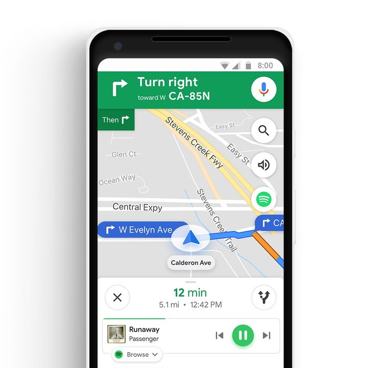 google maps adds new commute features and music controls feature 2