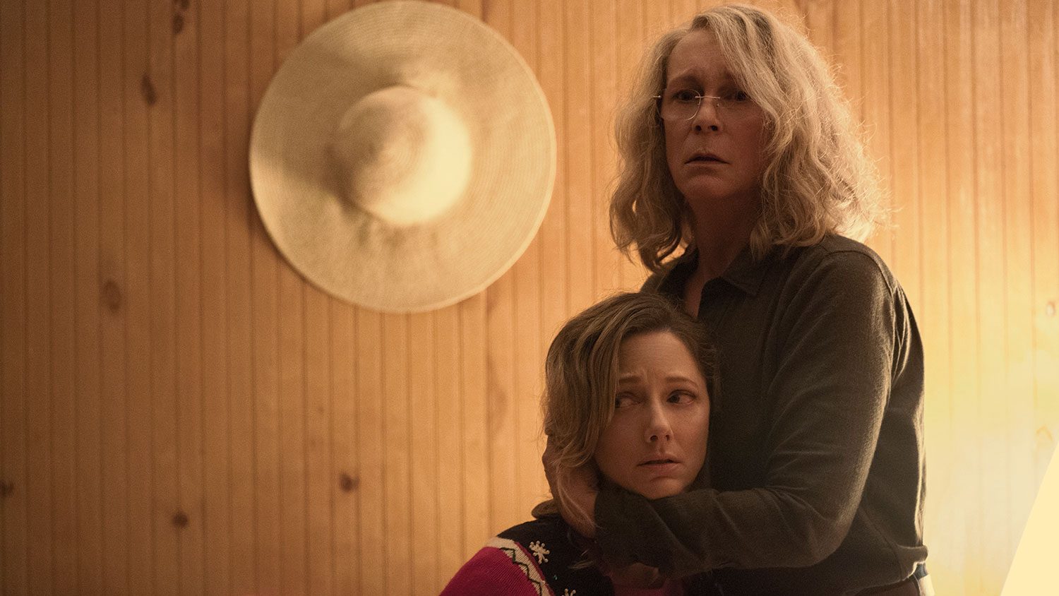 Jamie Lee Curtis and Judy Greer in "Halloween" (2018).
