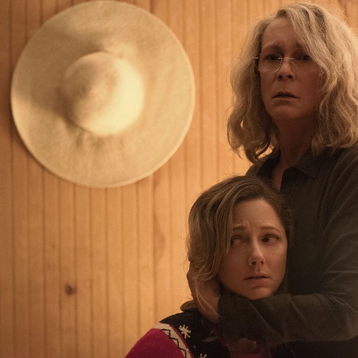 Jamie Lee Curtis and Judy Greer in "Halloween" (2018).