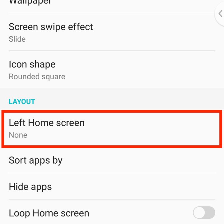 lg v40 thinq settings left home screen