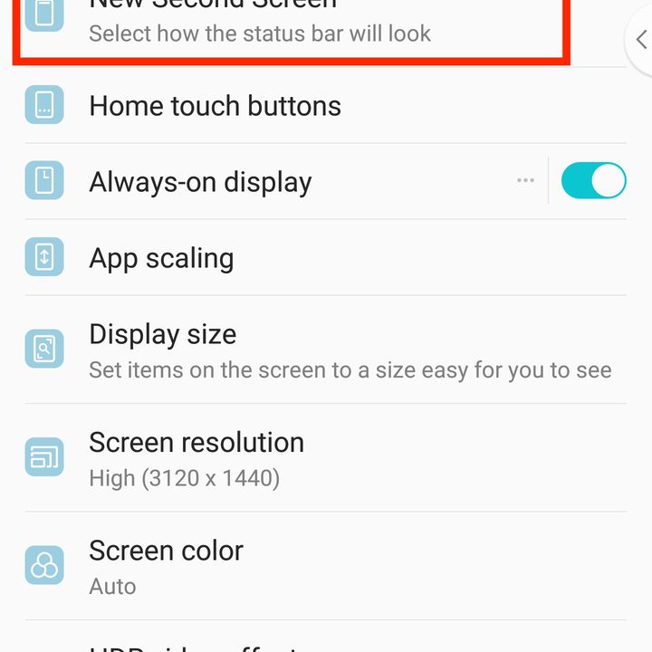 lg v40 thinq settings more notch