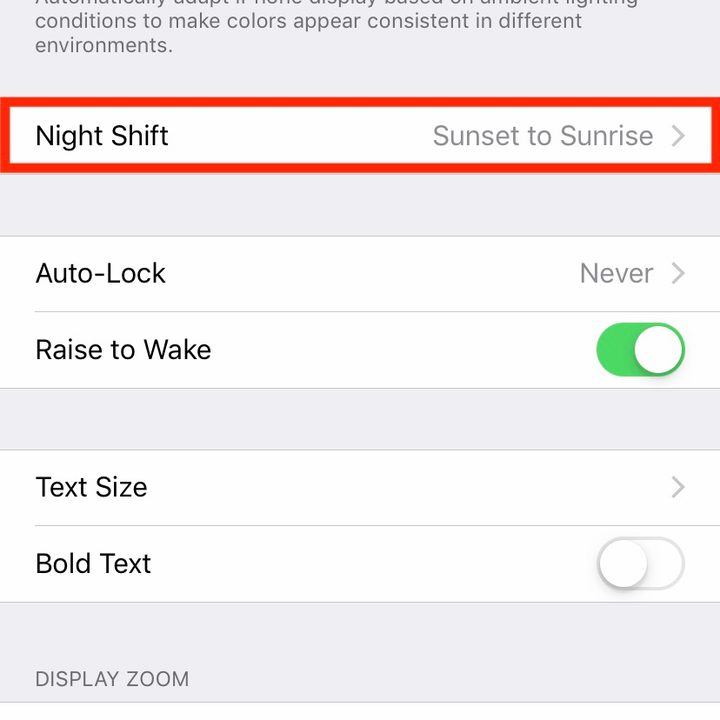 iphone xr settings night mode 3