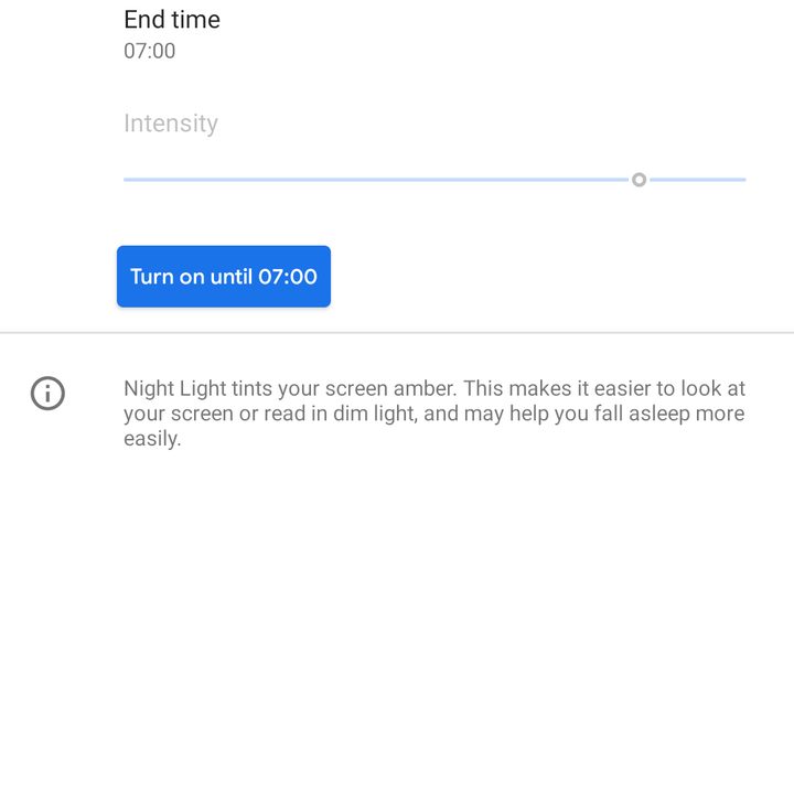 How to use Night Light