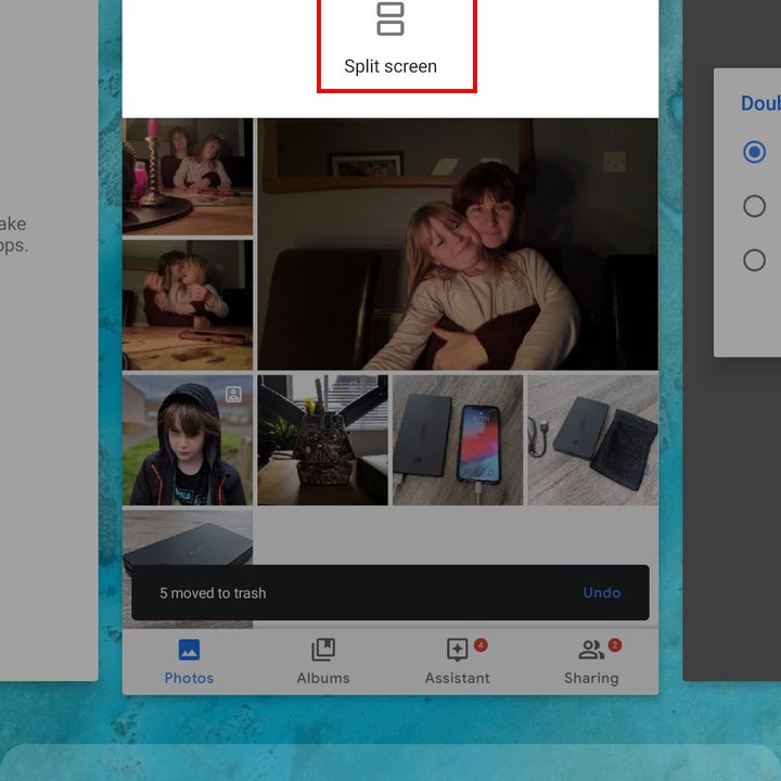 How to use split screen