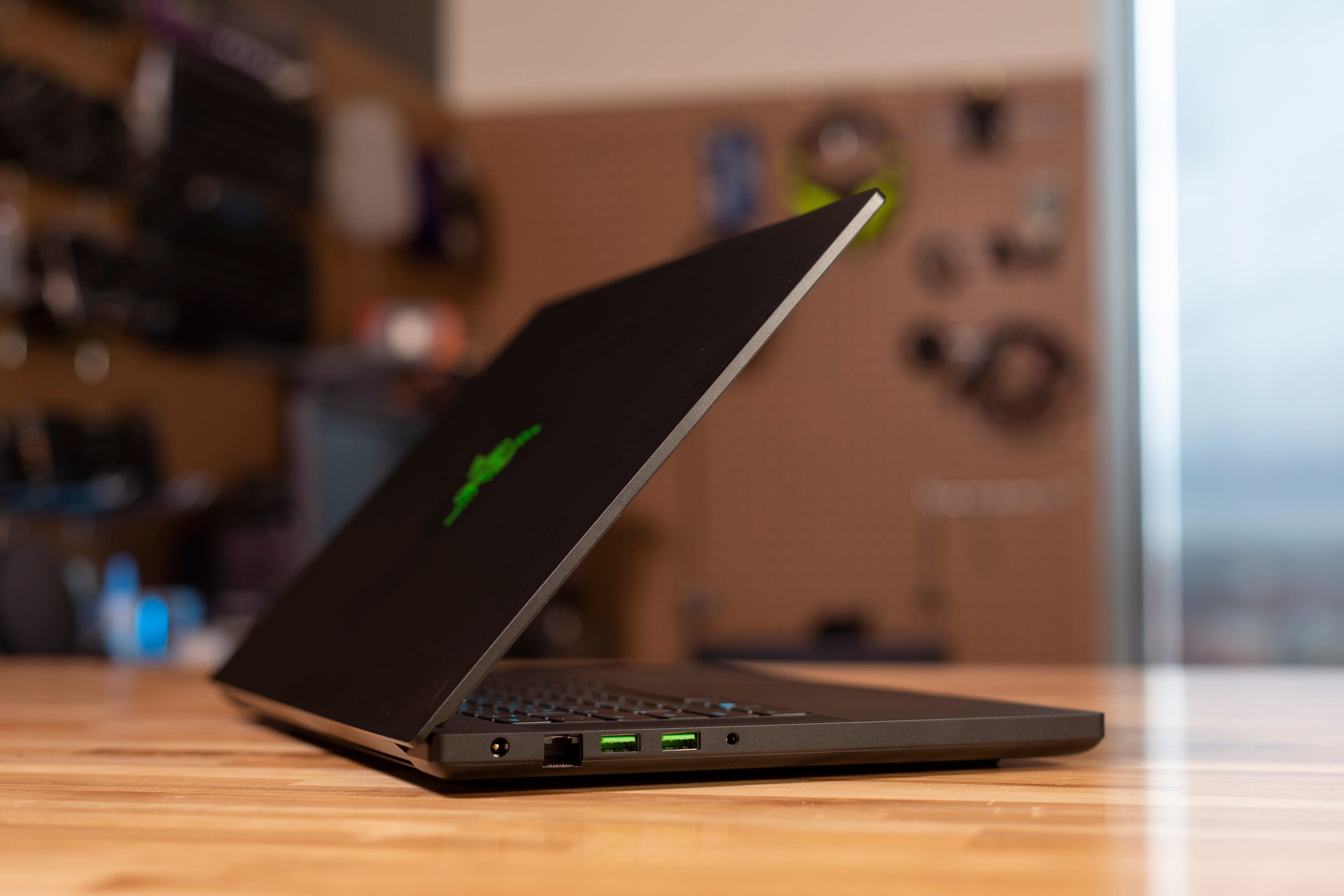 The side profile of the Razer Blade 15 Base Model.