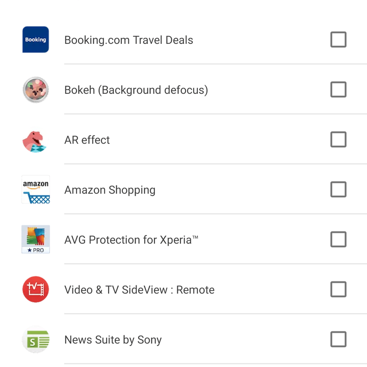 sony xperia xz3 screen bloatware