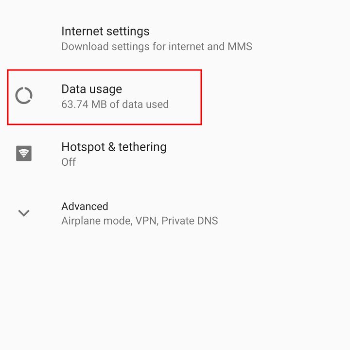 sony xperia xz3 settings data limits 2
