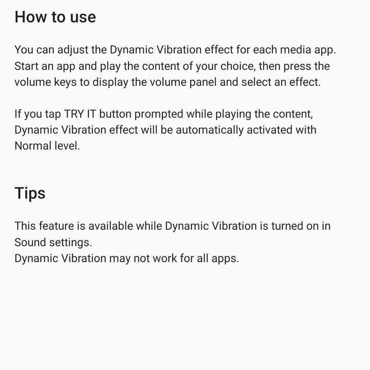 Try Dynamic Vibration then turn it off