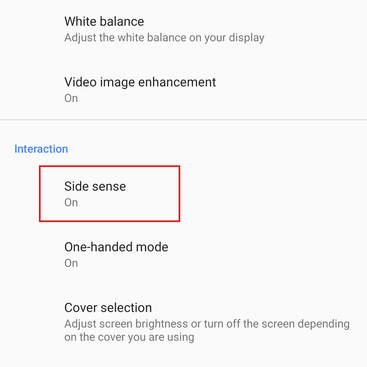 Customize Side Sense or turn it off