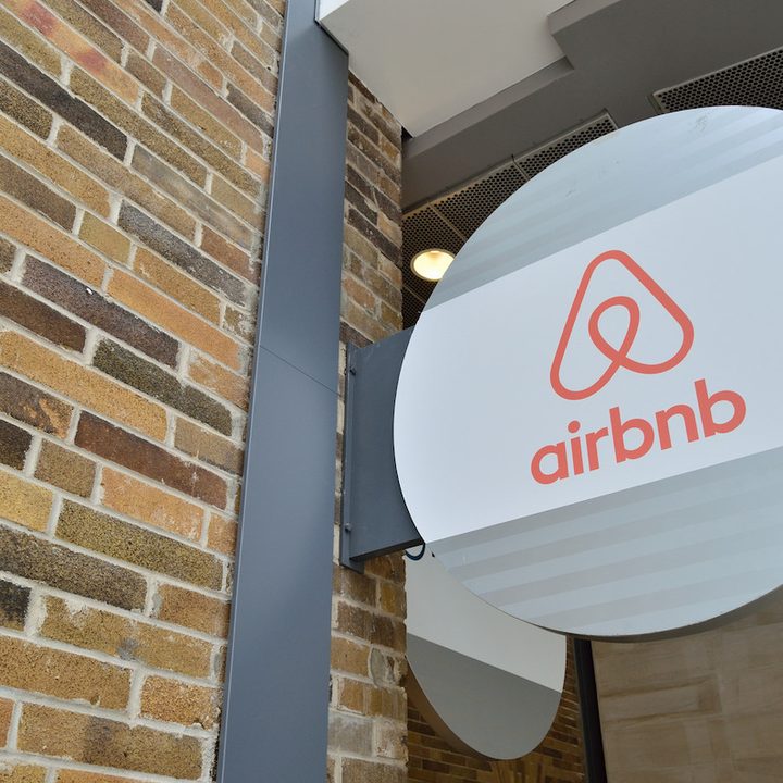 Airbnb sign.