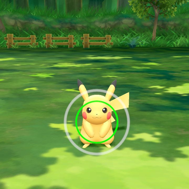 Pokémon Let's Go catch pikachu