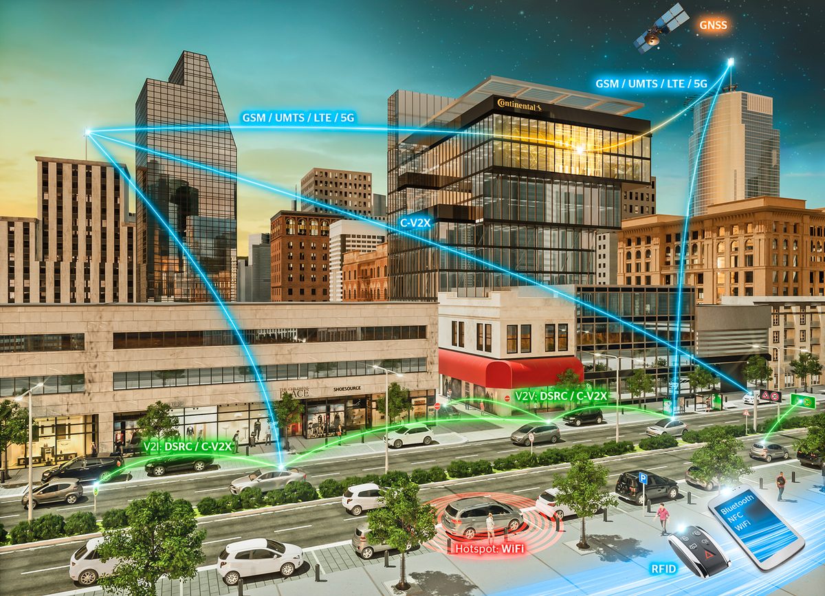 C-V2X is designed to extend vehicle’s ability to see, hear and communicate further down the road, even at blind intersections.