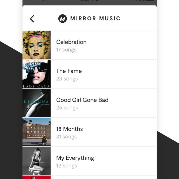 Gym Smart Mirror App Screenshots