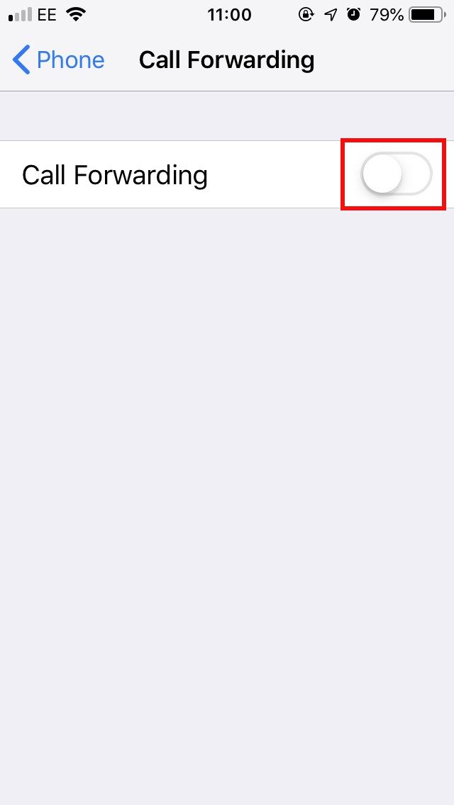 iPhone call forwarding
