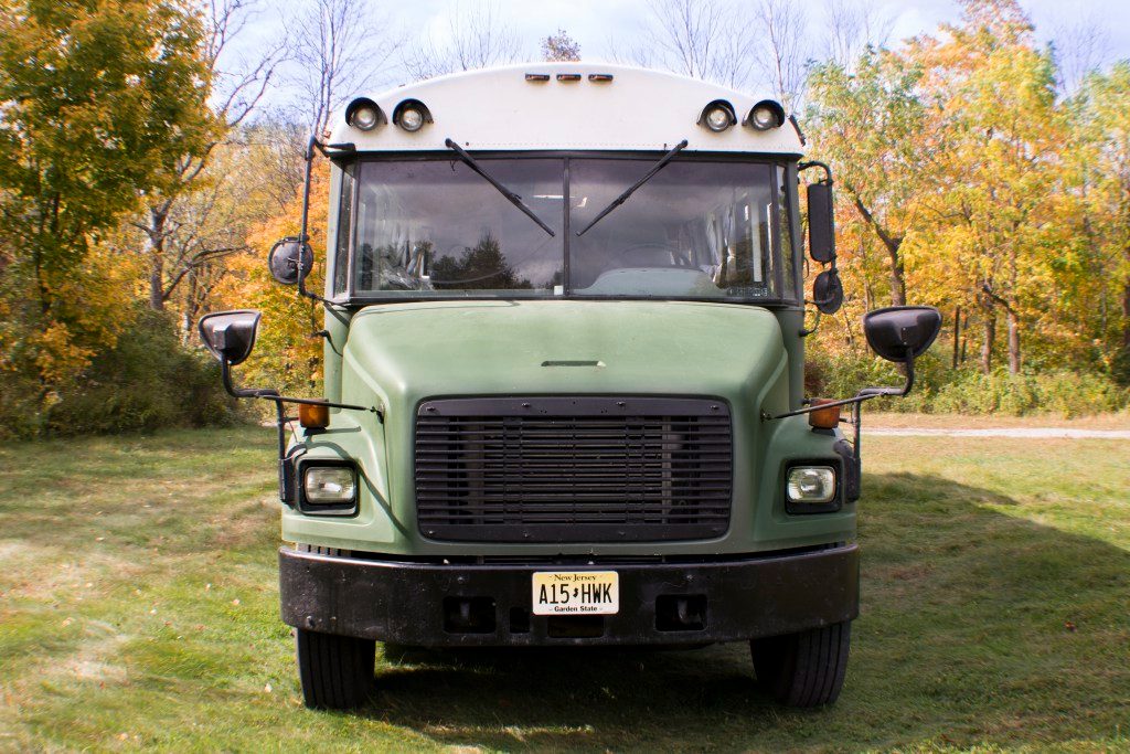 bus converted to solar powered tiny home on wheels nn 0257
