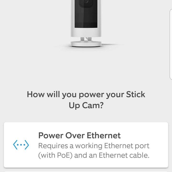 Ring Stick Up Cam app