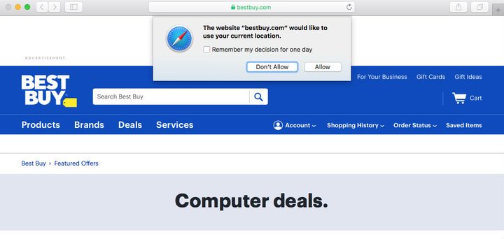 Safari Block Notification