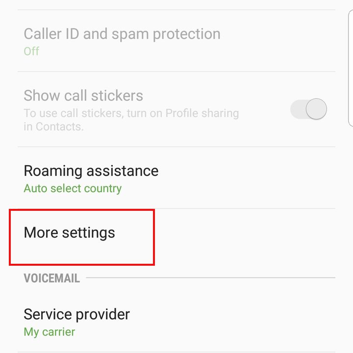 Samsung Galaxy call forwarding