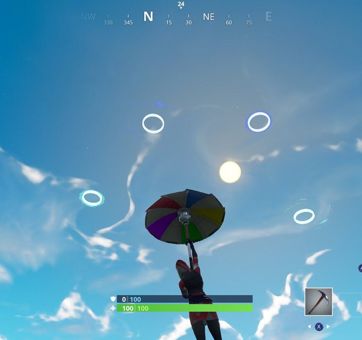 fortnite season 6 week 7 challenges skydive through floating rings