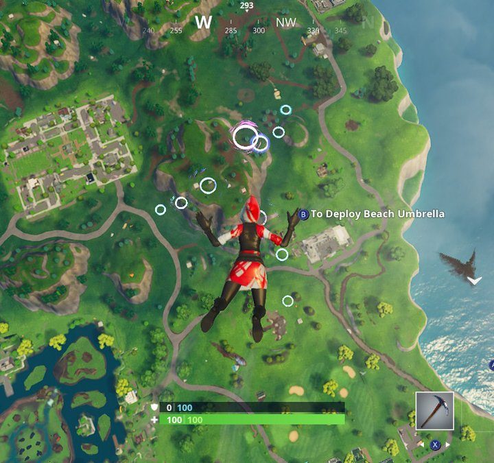 fortnite season 6 week 7 challenges skydive through floating rings