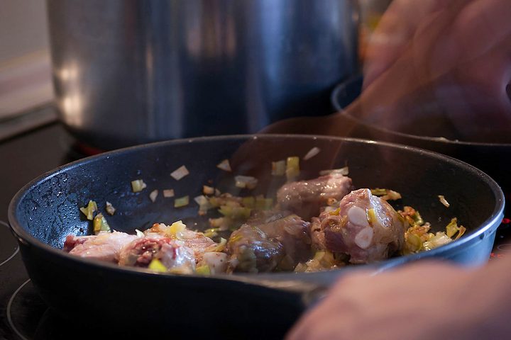 cooking turkey on stovetop