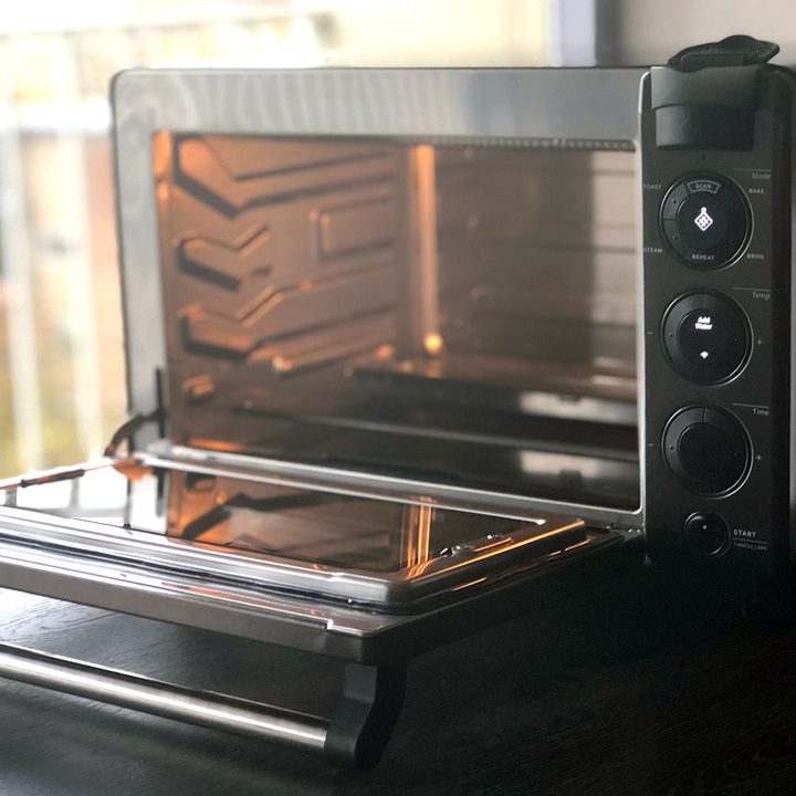 Tovala Steam Oven with it's oven door open.