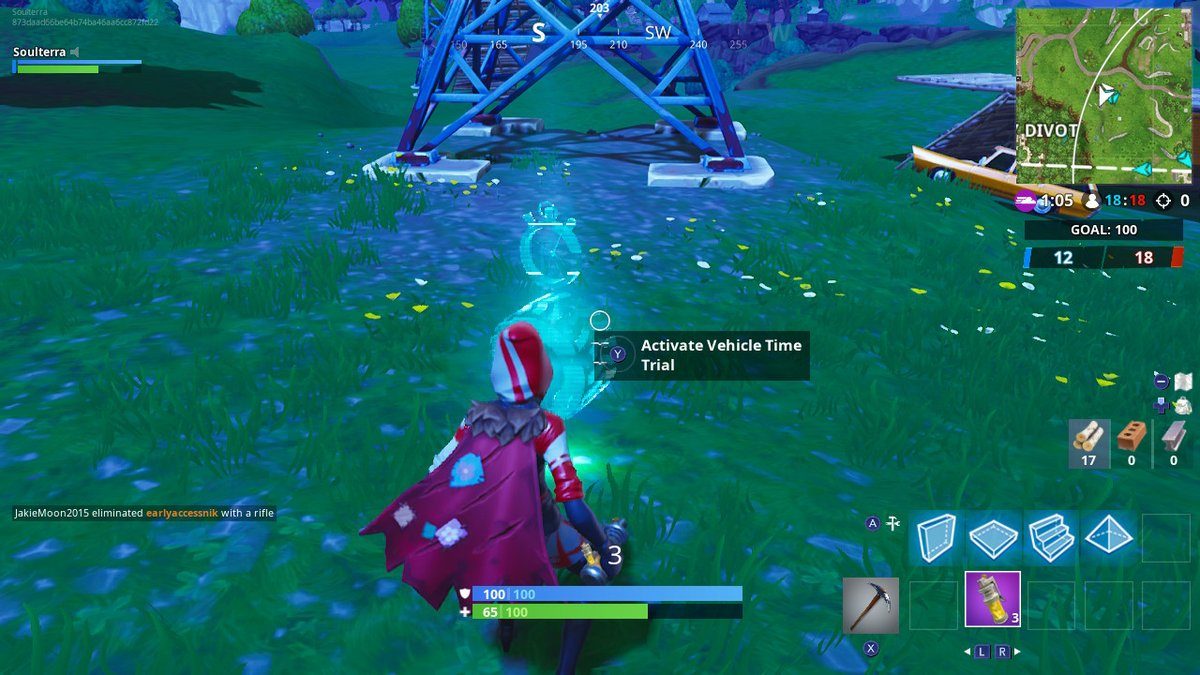 fortnite week 10 challenges vehicle timed trials