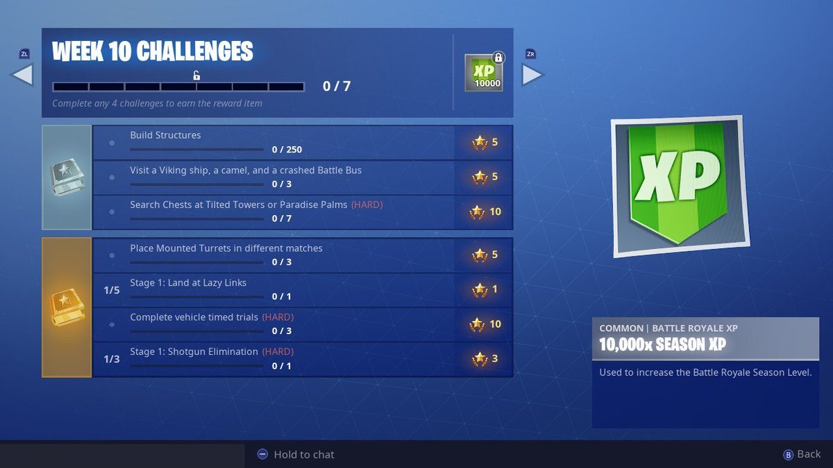 fortnite week 10 challenges vehicle timed trials