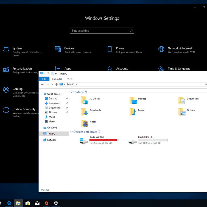 dark mode macos mojave vs windows 10 windows10 darkmode files