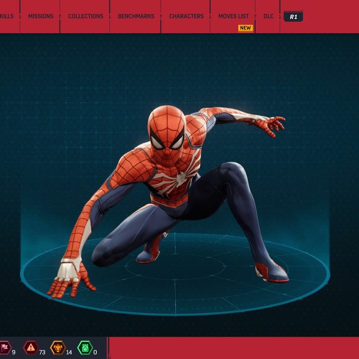 Spider-man in his normal suit.